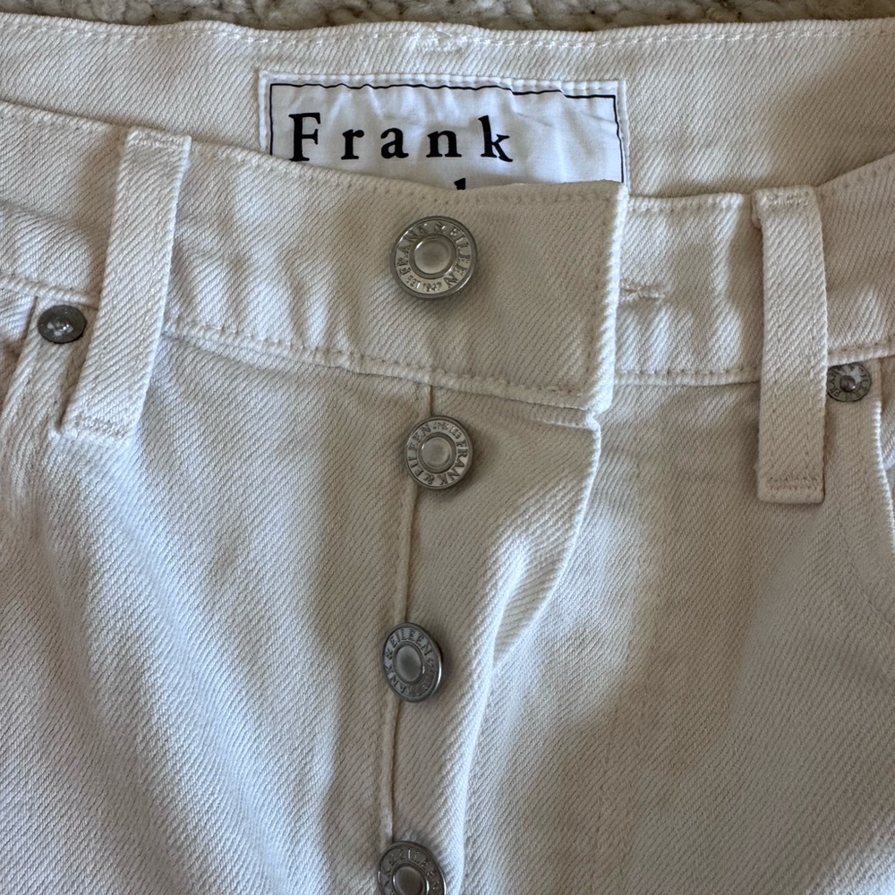 Frank & Eileen Cream Straight Leg Jeans